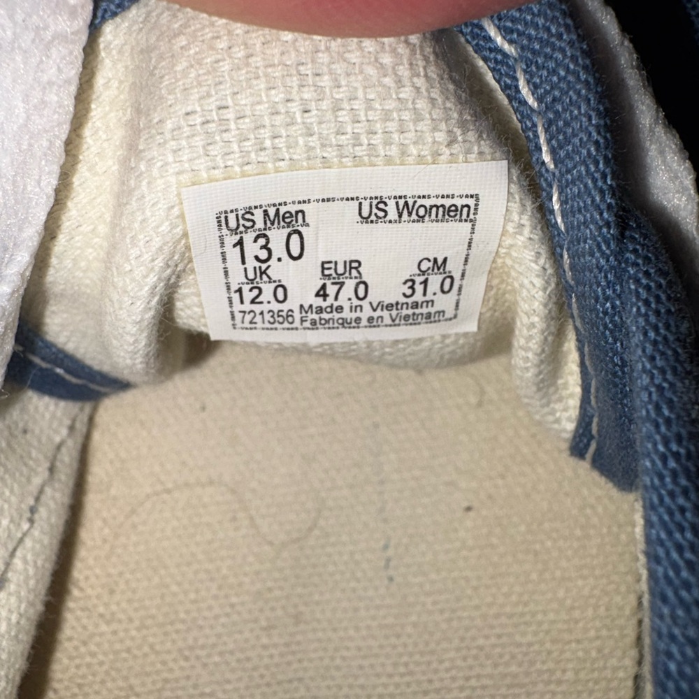 Vans Mens Classic Blue Sneakers - Picture 7 of 7